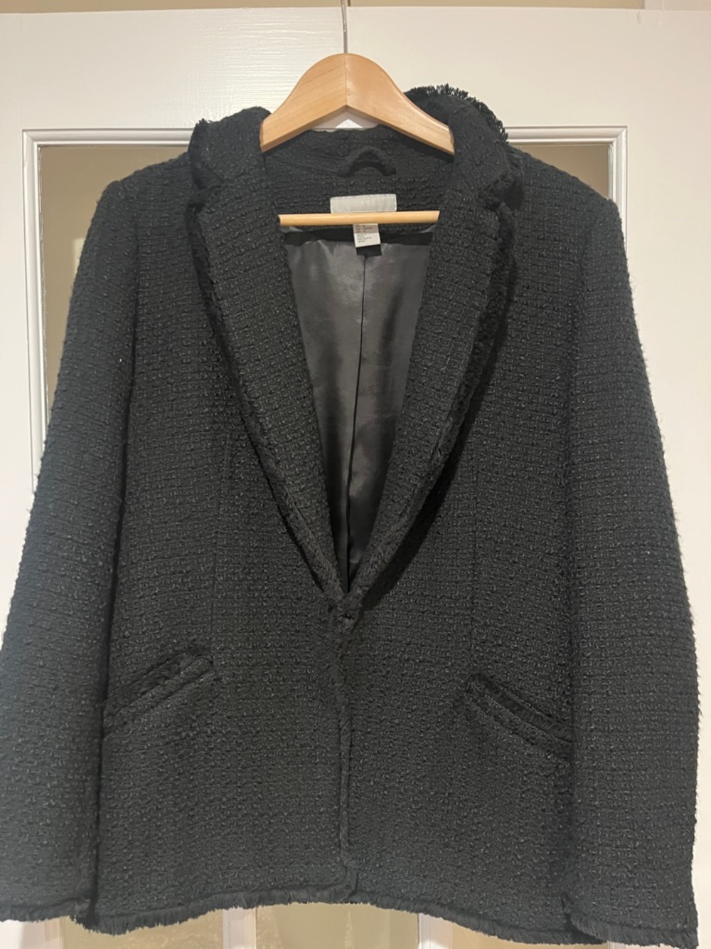 H&M Black Tweed Blazer Jacket